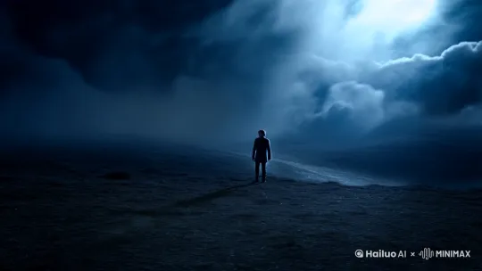 [左移,上升]
 
画面开场，是一个月黑风高的夜晚，乌云半遮着月亮。主角形单影只地站在荒芜的旷野中，抬头望向那轮高悬的冷月，月光清冷地洒在他身上，拉出一道长长的孤独影子。
 
镜头切换，回忆中一片绚烂的花海，花开得热烈而奔放，微风拂过，花瓣如雪般飘落，主角置身其中，笑容灿烂如阳光。然而，画面急转，如今的花已凋零殆尽，残花满地，一片衰败景象，主角俯身捡起一片花瓣，泪水在眼眶中打转。
 
画面再次回到现实，主角站在狂风呼啸的悬崖边，面对生活的重重无奈，他嘴唇颤抖着说出“顺其自然”，可声音却被狂风撕裂，眼神中充满了绝望与痛苦。
 
回忆曾经那美好的约定，“风有约，花不误，年年岁岁不相负”，画面中曾经的甜蜜场景与如今的孤独落寞不断交织，形成强烈的对比，让人心碎。
 
最后，主角望着远方渐渐消失的曙光，泪水终于夺眶而出，他努力挤出一丝微笑，试图装作万事顺遂的样子，但那颤抖的肩膀和凄凉的背影却暴露了他内心的苦楚。
 
整个视频色调以暗灰色为主，背景音乐是一首如泣如诉的钢琴曲，风声、雨声交织其中，营造出极度悲戚的氛围。
 
您对这个重新生成的描述还满意吗？ by Hailuo AI Video Generator