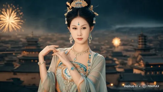 烟火渲染梦幻朦胧迷雾 by Hailuo AI Video Generator