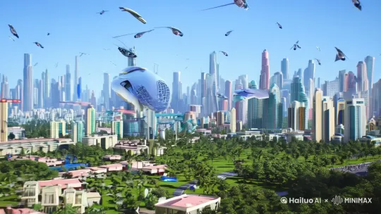 未来城市交通设计 by Hailuo AI Video Generator