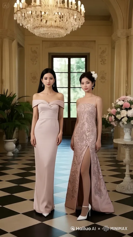 主体呈现动态，两个美女在打架，从地上打到天上拳打脚踢 by Hailuo AI Video Generator
