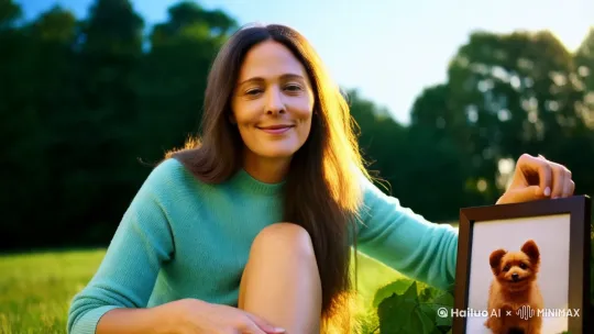 我的宠物布朗尼，我称它为我的灵魂宠物，它陪伴了我十五年，她是一个非常独特的女孩，喜欢户外、阳光和偷牛肉干哈哈。她于 10 月 14 日去世，那天是加拿大的感恩节假期，现在我意识到这具有象征意义，因为没有比感恩节更适合纪念和珍惜她的日子了。 by Hailuo AI Video Generator