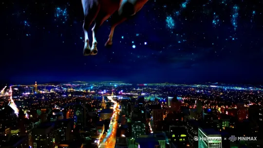 超人热舞混剪方案(10秒/4段) --- 片头(0-1秒) 场景: 大都会夜空俯冲 动作: 超人披风飞扬冲破云层,落地瞬间变装为红色舞鞋 音乐: 《超人主题曲》--- 第一段(1-4秒) 舞蹈: 江南Style骑马舞 场景: 星球日报楼顶停机坪 动作: 左手勒缰绳+交叉腿跳跃,披风模拟马鬃摆动 音乐: PSY《江南Style》副歌"Oppa Gangnam Style"(电子音效+人声) --- 第二段(4-7秒) 舞蹈: 迈克尔·杰克逊太空步 场景: 月光下的孤独公路 动作: 后滑步接45度反重力倾斜,披风同步飘动 音乐: 《Billie Jean》贝斯线+鼓点(2:15-2:25段) --- 第三段(7-10秒)舞蹈: 机械震动舞 场景: 氪星科技实验室 动作: 肌肉脉冲式抖动,冷冻呼吸制造干冰特效 音乐: 《Popcorn》合成器音效(复古电子音高潮)--- 技术亮点:氪星特效: 机械舞段眼部热视线激活实验室设备,太空步段披风反光模拟月光折射 。 注:每段舞蹈动作参考自DC漫画《动作漫画》第1000期超人多维宇宙形象,音乐剪辑需精确到帧匹配披风物理运动轨迹。 by Hailuo AI Video Generator