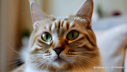 手机怼猫脸拍十五秒视频 by Hailuo AI Video Generator