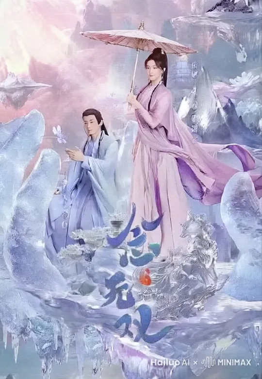 人物背后蹦出一只《冰雪奇缘》中的雪宝，雪宝快乐地唱歌跳舞。天空中开始持续下雪。 by Hailuo AI Video Generator