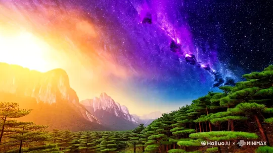 步骤一：素材收集
 
针对“香炉峰紫烟”，寻找类似的高清风景图片或视频素材，确保有清晰的山峰、紫烟、阳光和松林的画面。
 
对于“银河瀑布”，搜集与星空、瀑布相结合的特效素材或相关的科幻影片片段。
 
“诗人观瀑”可通过古装剧片段、古风插画或者真人拍摄来获取画面。
 
“水雾微观”需要使用微距摄影设备或者从专业的素材网站获取水滴在苔藓上的微距画面。
 
“水墨转场”可以自己绘制或者使用现有的水墨动画素材。
 
步骤二：画面处理
 
“香炉峰紫烟”：调整色彩，突出紫色烟雾和金色阳光的对比，添加一些动态的风吹效果让烟雾更具动感。
 
“银河瀑布”：强化瀑布的流动感和星空的闪烁效果，调整色调使其更具梦幻感。
 
“诗人观瀑”：对诗人的形象进行抠图处理，使其与背景更好地融合，添加一些风吹动头发和衣袖的动态效果。
 
“水雾微观”：增强水滴的光泽和彩虹折射效果，调整焦距和景深，突出水滴的细节。
 
“水墨转场”：优化水墨扩散的速度和形态，使其过渡更加自然流畅。
 
步骤三：音乐与音效选择
 
整体音乐可以选用悠扬的古典音乐，如古筝曲《高山流水》，营造出宁静、悠远的氛围。
 
“香炉峰紫烟”添加鸟鸣声和轻微的风声。
 
“银河瀑布”加入瀑布的轰鸣声和一些神秘的宇宙音效。
 
“诗人观瀑”搭配舒缓的古琴声和诗人吟诗的声音。
 
“水雾微观”加入水滴落下的清脆声音和环境的静谧音效。
 
“水墨转场”则添加宣纸展开的声音和墨汁流动的音效。
 
步骤四：剪辑与合成
 
按照描述的顺序依次排列各个画面，注意镜头之间的衔接要自然。
 
运用合适的转场效果，如淡入淡出、溶解等，让视频过渡更加流畅。
 
调整每个画面的时长，以突出重点和营造节奏感。
 
步骤五：特效添加
 
在“香炉峰紫烟”中，添加一些光线散射的特效，增强阳光穿透树林的效果。
 
“银河瀑布”里可以加入一些星光闪烁和水流的光影特效。
 
“诗人观瀑”画面中添加一些诗词的文字特效，增强艺术感。
 
步骤六：调色与输出
 
对整个视频进行统一的调色，使其风格一致，色彩和谐。
 
输出高质量的视频格式，如 MP4 或 MOV 。 by Hailuo AI Video Generator