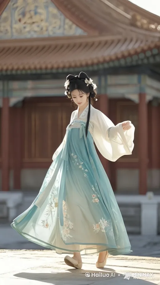 美女在翩翩起舞，轻盈优美，宛若天仙 by Hailuo AI Video Generator