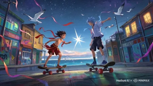 滑板翻动 by Hailuo AI Video Generator