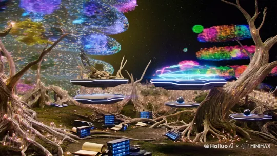 1. **环境构建**
- 前景:晶体化的枯树根系缠绕着残破的量子服务器,数据流如萤火虫在枝桠间实体化飘散
- 中景:悬浮的六边形反重力平台群组,载着上古卷轴与全息星图的矛盾共生体
- 背景:正在崩塌的多维空间裂缝,折射出二十个平行世界的重叠倒影
2. **人物设计**
- 主角:半机械义体人(左眼是机械虹膜,右脸残留生物组织),纳米斗篷在能量风暴中粒子化飘散
- 动作:左手握黑洞匕首刺向悬浮核心,右手却释放出保护性力场护住怀中的旧纪元蝴蝶标本
3. **动态光影**
- 主光源:来自空间裂缝的脉冲式彩虹频闪光,每次闪烁改变场景色彩维度
- 辅助光:角色义眼投射的双色追踪光束(青蓝/琥珀),与地面量子液体形成动态折射网络
4. **特殊效果**
- 时间涟漪:每个动作都在空气里留下0.3秒的残影轨迹,呈现决策路径的多重可能性
- 物质转化:被匕首击中的平台在坍塌过程中经历石器→机械→数据化三阶段形态演变
**运镜设计**:
1. 开场:7秒360°螺旋上升镜头,从枯树根部的微观机械虫巢拉升至宏观维度裂缝
2. 冲突焦点:分屏对比主角刺杀动作与蝴蝶标本苏醒过程,画面比例随道德抉择实时变化
3. 高潮段落:子弹时间配合量子纠缠特效,展现十二个平行宇宙同时发生的不同结局分支
**情感锚点**:在匕首距离核心1cm处,蝴蝶翅膀突然映出人类孩童时期的全息记忆,机械手指出现0.1毫米的颤抖迟疑
--- by Hailuo AI Video Generator