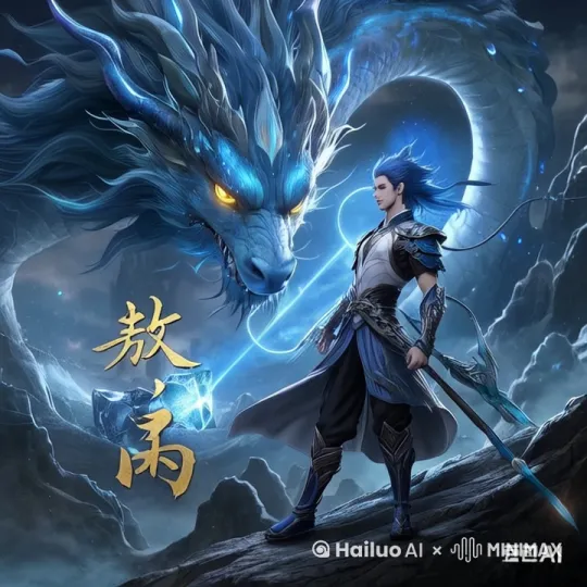 让这图片中的龙和人物互动 by Hailuo AI Video Generator
