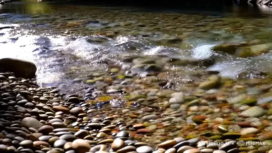 镜头2：低角度特写，溪水流动
溪水潺潺，清澈见底，镜头贴近水面，捕捉到溪流中每一颗鹅卵石的纹理，阳光透过水面折射出粼粼波光。几片金黄的落叶从空中缓缓飘落，轻轻触碰水面，随波逐流，镜头跟随落叶的轨迹，缓缓移动，展现出溪流的宁静与灵动。
这片纯净而美丽的风景。镜头缓缓模糊，画面逐渐淡出，留下一片宁静与美好，令人心旷神怡。 by Hailuo AI Video Generator