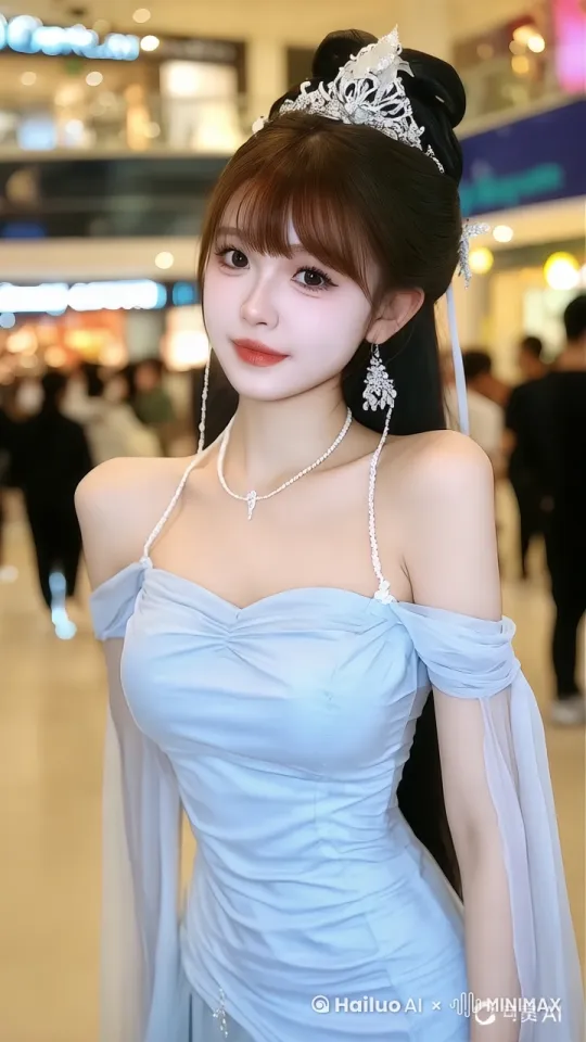 大师运镜，一个美女，在跳舞：双手叉腰，先右扭身子，再左扭身子，然后在转一个圈，双手在头上比划心的动作，表情可爱，镜头垂直摇镜，真人的动作，画面真实，画面流畅，生动细节 by Hailuo AI Video Generator