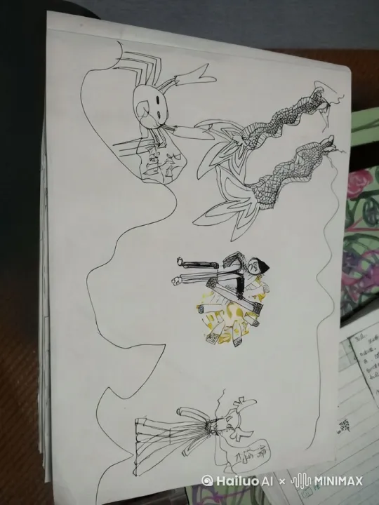 中间的人物甩棍子产生的威力很大,让海面都晃动起来了。那龙都跑了只能看到尾巴,那螃蟹急着两只大钳子大喊救命啊,龙王在右下角很惊恐地喊别晃了快停。请帮忙生成一个视频,看能不能顺道再给他上一下颜色? by Hailuo AI Video Generator