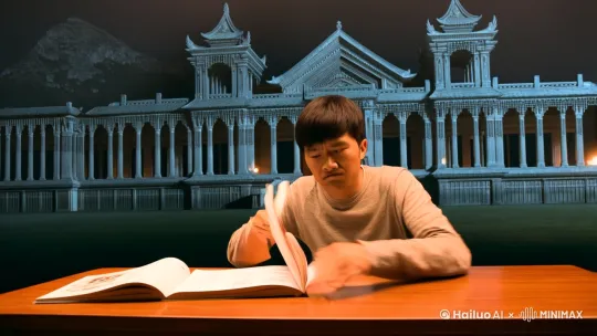 月光如水笼罩着百年学府，自修室灯火通明。何健飞懊恼地翻出体育理论课本，旁边张传勋却嬉皮笑脸："你英语好，不用复习。"话音未落，他自己也掏出了同样的课本。

"得回宿舍取书。"张传勋神秘兮兮地说："我发现赤岗顶有近路，二十分钟就能往返。"何健飞笑着目送他冲入夜色，却在三小时后仍不见人影。

深夜，招魂铃骤响。蚊帐外黑影徘徊，门外传来抽泣声。何健飞开锁查看，走廊空无一人，张传勋的英语书突然坠地。凌晨五点，隔壁同学带来噩耗——张传勋暴毙赤岗顶，眼珠爆裂，死状可怖。

"逃不掉的......"疯癫师兄在楼道喃喃。何健飞拽住他追问，得到骇人真相："那条路五十年前就叫冤鬼路！我女友不信邪，结果......她最后说'必须死人'......"

图书馆尘封档案中，田音榛的水盆映出骇人瞬间：张传勋的鬼魂七窍流血，指甲暴长欲扑向何健飞。泛黄的学生会记录里，四言诗暗藏玄机：
"樱花漫舞路草屏障
宝塔折顶未免有心
情系基督悯我此生
洛神西湖襄王情深"

54年主席日记揭示惊天秘密："油岗顶改名迫不得已，护石保座乃头等重任。"何健飞猛然想起校史馆陈列的青铜鼎底座，上面梵文咒印早已模糊。

当夜，北斗七星阵猩红煞气冲天。田音榛指尖发颤："七道封印破了五道，剩下两道最多撑半个月。"何健飞攥紧张传勋染血的英语书，封底歪扭血字正在消散：
【它要来了 别查五十年前
去找 冬蕗......】 by Hailuo AI Video Generator