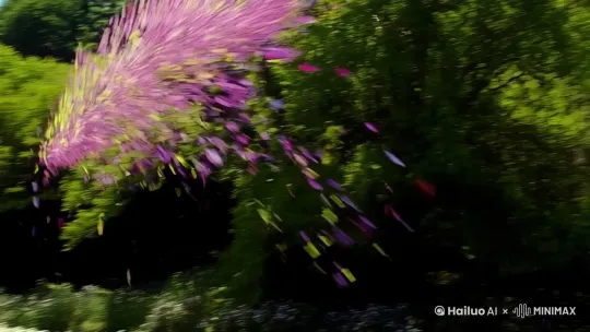漫天纷飞的花雨，落在春的泥土里，滋养了大地，开出下一个花季 by Hailuo AI Video Generator