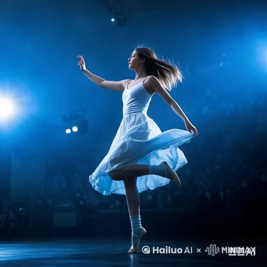 女孩欢快跳起舞 by Hailuo AI Video Generator