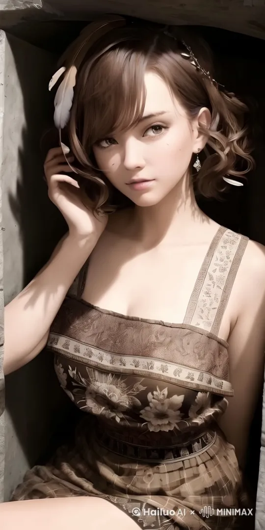 把手放在背后，并展现出女性魅力。 by Hailuo AI Video Generator
