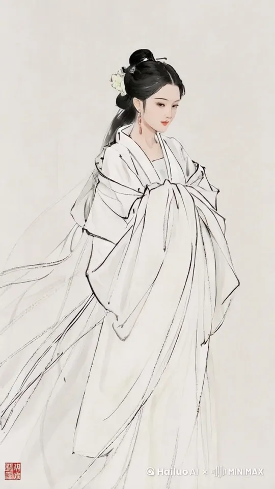 秀女长袖翩翩婀娜前行
 by Hailuo AI Video Generator