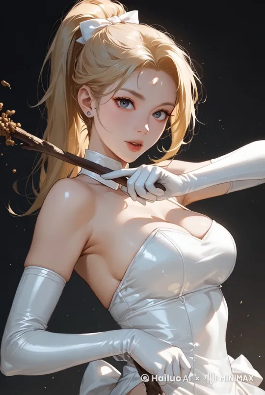 挥动木棒，念出咒语，双手打开，有金光发出 by Hailuo AI Video Generator