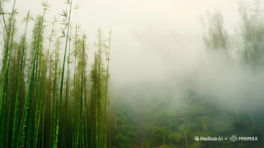 镜头1：晨雾竹林全景（升格镜头）
镜头2：鎏金玻璃杯特写，胎菊在水中旋转绽放（微距）
镜头3：水珠从新鲜菊花瓣滑落（慢动作）
镜头4：办公桌场景，冒着热气的茶杯旁堆满文件（暖光）
镜头5：手指轻点杯壁泛起涟漪（光影特写）
镜头6：对比实验：普通菊花VS胎菊的耐泡度（实验室风格）
镜头7：古风茶席俯拍，6泡茶汤渐变展示（中国风水墨特效）
镜头8：都市女性举杯浅笑（逆光发丝细节）

色调：莫兰迪青灰底色+琉璃金点缀
BGM：古筝版流行曲（副歌部分加入雨声采样） by Hailuo AI Video Generator