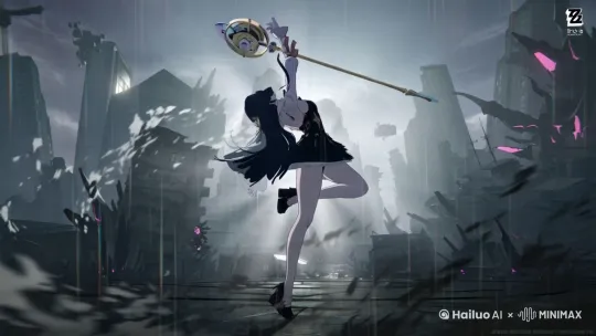 头发微微飘动，镜头缓缓推进，光线微微闪烁变化 by Hailuo AI Video Generator