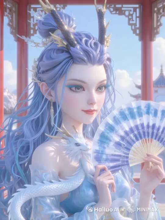 女人把扇子合起来 by Hailuo AI Video Generator