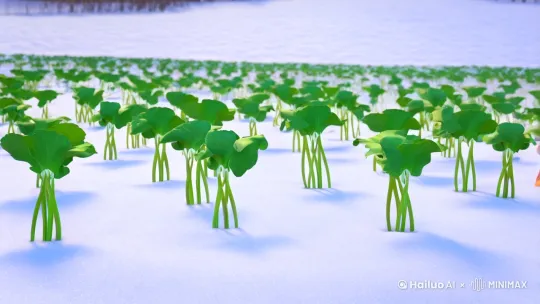 雪后的萝卜地一片洁白，橘猫站在雪地中，面前是一片露出翠绿叶子的红萝卜地。橘猫用爪子刨开积雪，然后紧紧抓住红萝卜的叶子，奋力往后拉，红萝卜一点点从土里被拔出来，橘猫累得 “喵喵” 叫。
橘猫将拔出来的红萝卜抖落根部的泥土，一个一个整齐地码放在一旁。随后，它一趟趟地把红萝卜运到旁边的小三轮货车旁，用爪子把红萝卜推上车斗，车斗里的红萝卜逐渐堆成了小山。
橘猫跳上小三轮货车的驾驶座，前爪握住方向盘，发动车子。货车缓缓启动，车轮在雪地上留下两道深深的辙印，橘猫向着集市的方向驶去，周围是一片银装素裹的雪景。
大雪纷纷扬扬，橘猫坐在堆满红萝卜的小推车前，面前立着 “红萝卜 5 毛一根” 的牌子，小推车有点简陋，周围雪地空旷，远处是模糊的城市轮廓。
橘猫用爪子扒拉着被雪盖住的红萝卜，将红萝卜上的积雪一点点清理掉，眼神专注，耳朵时不时抖动一下，抗拒着寒冷。
一位年轻人裹着厚厚的羽绒服，戴着围巾和手套，弯腰询问橘猫红萝卜的情况，橘猫仰起头，张嘴 “喵喵” 叫着回应，似乎在详细介绍红萝卜。
年轻人掏出钱递给橘猫，橘猫用嘴叼住钱，然后用爪子费力地抱起一根红萝卜，递到年轻人手中。
橘猫卖完红萝卜，推着空推车在雪地里往回走，路过一家奶茶店。奶茶店的橱窗散发着暖光，里面各种奶茶的海报十分诱人，橘猫被吸引，停在店门口往里张望。
橘猫用卖红萝卜的钱买了一杯奶茶，小心翼翼地叼着奶茶杯，杯子上的吸管随着它的动作微微晃动。橘猫欢快地跑向家的方向，家门口猫妈妈正等着它。橘猫跑到妈妈面前，将奶茶轻轻放下，用脑袋亲昵地蹭着妈妈。 by Hailuo AI Video Generator