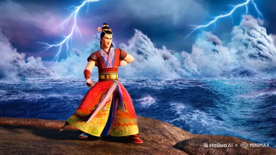 哪吒闹海 by Hailuo AI Video Generator