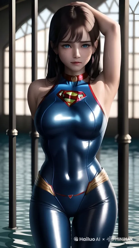 展示强大力量的女超人 by Hailuo AI Video Generator