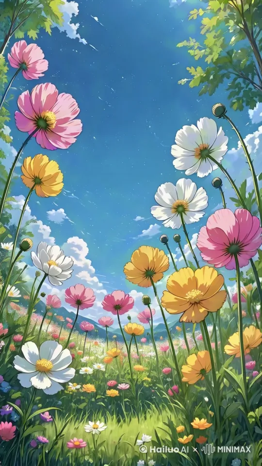 花朵随风晃动 by Hailuo AI Video Generator