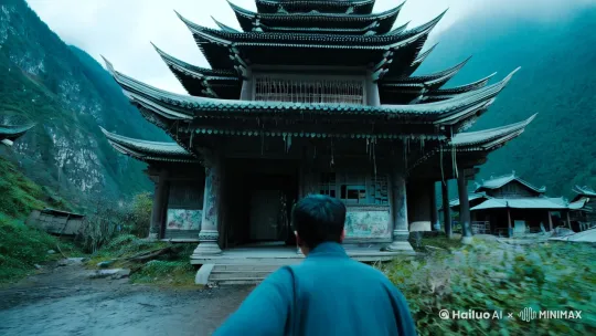 山村怪影
在那被遗忘的山村里,有一座古老的庙宇,飞檐斗拱,透着说不出的阴森。村里的老人总说,那是被诅咒的地方,夜里会有黑影出没。
阿明是个不信邪的年轻人,听闻这些传说后,决定一探究竟。一天傍晚,他踏入了这座古庙。庙里弥漫着一股腐朽的气味,墙壁上的壁画早已斑驳,仿佛在诉说着不为人知的秘密。
离开古庙后,阿明决定在村里过夜。他借住在一间破旧的木屋里,木屋里的窗户玻璃破碎,冷风呼呼地灌进来。夜里,阿明被一阵奇怪的声音惊醒,他睁眼一看,一个模糊的身影正站在窗前,直勾勾地盯着他。阿明吓得心跳加速,刚想出声,那身影却突然消失了。
第二天,阿明决定沿着村后的小路离开。小路两旁是茂密的竹林,雾气弥漫,能见度极低。阿明走着走着,突然听到一阵隐隐约约的哭声,像是从竹林深处传来。他心中一紧,加快了脚步,可那哭声却如影随形。
好不容易走出竹林,阿明发现自己来到了一座挂满符咒的廊桥。廊桥里阴森森的,符咒在风中沙沙作响。阿明刚踏上廊桥,脚下的木板突然松动,他险些摔倒。低头一看,木板下似乎有一双眼睛在闪烁。
阿明再也忍不住,拼命地往村外跑去。当他终于跑出村子,回头望去,整个山村被浓雾笼罩,仿佛是一个巨大的怪物,正准备将他再次吞噬。从那以后,阿明再也不敢提起这个恐怖的山村,那些经历如同噩梦,永远刻在了他的记忆里。 by Hailuo AI Video Generator