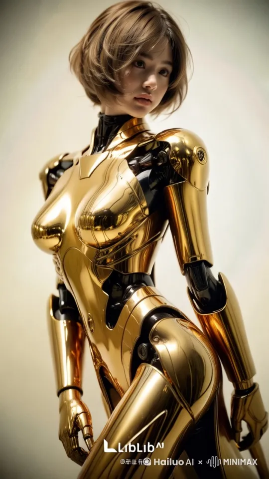 女机器人的瑜伽动作 by Hailuo AI Video Generator