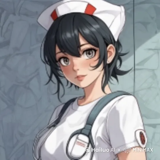 护士戴上眼镜，左右看看没人，开始跳舞 by Hailuo AI Video Generator