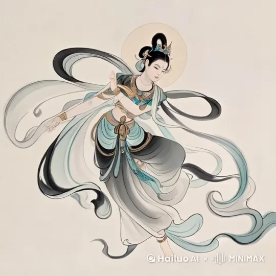 人物舞动，衣带飘飘 by Hailuo AI Video Generator