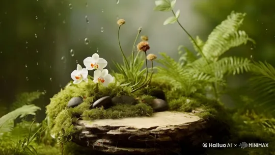 下雨，花朵飘动
 by Hailuo AI Video Generator