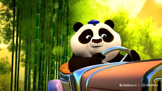 小熊猫开车 by Hailuo AI Video Generator