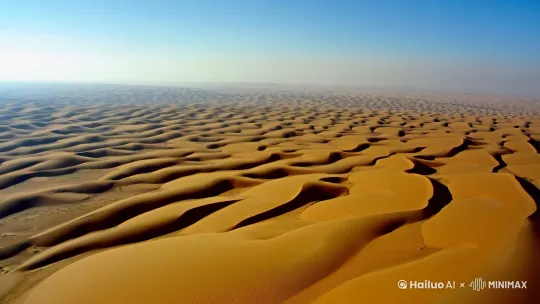 撒哈拉沙漠飞过一架大型飞机 by Hailuo AI Video Generator
