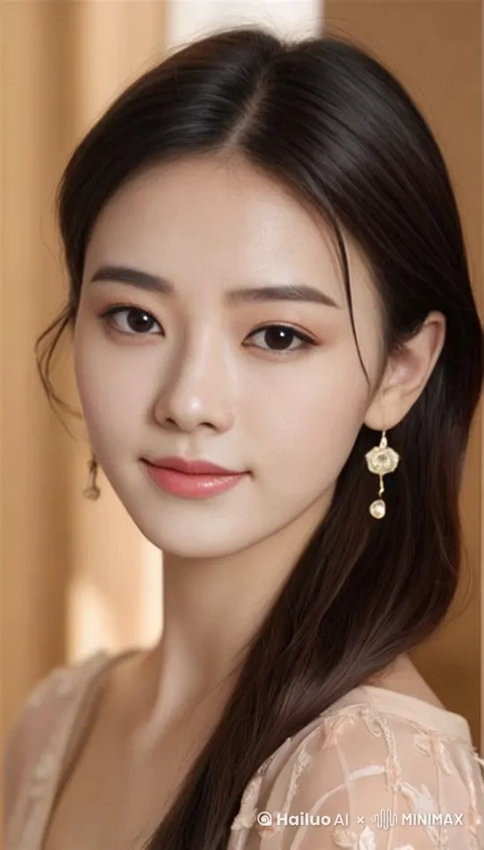 生成一位穿着纱裙的美女在海边散步 by Hailuo AI Video Generator