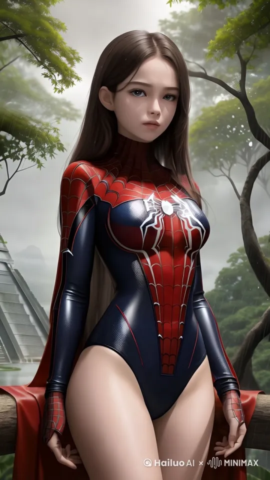 蜘蛛侠在雨中结网 by Hailuo AI Video Generator