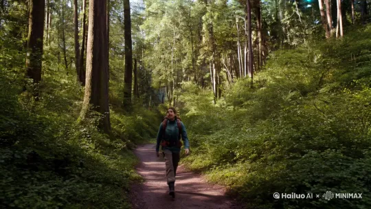 1. 整体场景描述
提示词: "A person walking through a dense, mysterious forest, with dappled sunlight filtering through the trees. The atmosphere is serene yet slightly eerie. Suddenly, the person stops and looks up in awe at a massive, alien spaceship looming overhead, casting a long shadow over the forest floor."
2. 人物细节
提示词: "A lone hiker, wearing outdoor gear and a backpack, walking along a narrow path in the forest. The hiker's expression changes from calm to shocked as they look up at the sky."
3. 外星战舰细节
提示词: "The alien spaceship is enormous, with a sleek, futuristic design. It has a metallic, silver-gray surface with glowing blue and green lights. The ship is partially obscured by the treetops, but its size is evident from the massive shadow it casts on the ground."
4. 环境细节
提示词: "The forest is dense, with tall trees and thick underbrush. Sunlight filters through the canopy, creating dappled patterns on the forest floor. The atmosphere is tranquil, with the sounds of birds and rustling leaves, until the spaceship appears, casting an eerie silence."
5. 氛围和情绪
提示词: "The overall mood is a mix of awe and suspense. The hiker's initial calmness is replaced by shock and disbelief as they realize the enormity of the spaceship. The scene should evoke a sense of wonder and the unknown."
6. 镜头角度和视角
提示词: "The camera starts at eye level with the hiker, following them as they walk. When the spaceship appears, the camera tilts up to show the full size of the ship, then pulls back to show the hiker and the spaceship in the same frame, emphasizing the contrast in size."
7. 色彩和 lighting
提示词: "The color palette is rich and vibrant, with deep greens and browns for the forest, and cool, metallic tones for the spaceship. The lighting is natural, with dappled sunlight, until the spaceship appears, when the lighting takes on a cooler, more artificial tone."
8. 音效和音乐
提示词: "The background sounds are of a peaceful forest, with birds chirping and leaves rustling. When the spaceship appears, the sou by Hailuo AI Video Generator