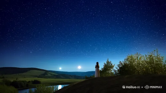 生成静夜思这首诗的视频 by Hailuo AI Video Generator