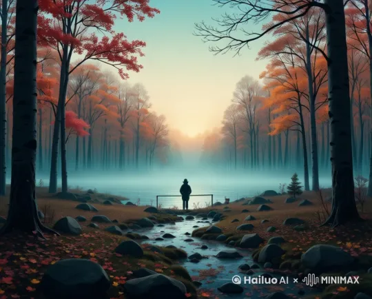 4k高清，视角不断拉近，落叶更贴切现实 by Hailuo AI Video Generator