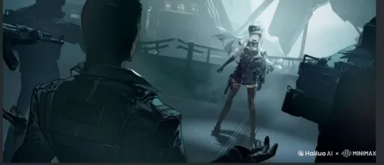 图中的少女准缓缓掏枪射击 by Hailuo AI Video Generator