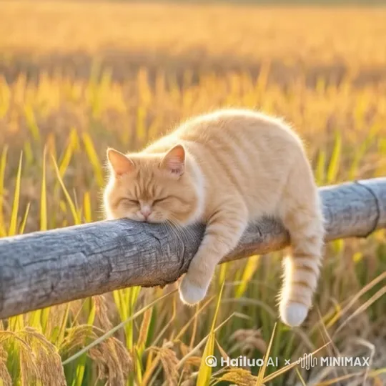 猫咪醒来，伸展四肢，然后漫步离开 by Hailuo AI Video Generator