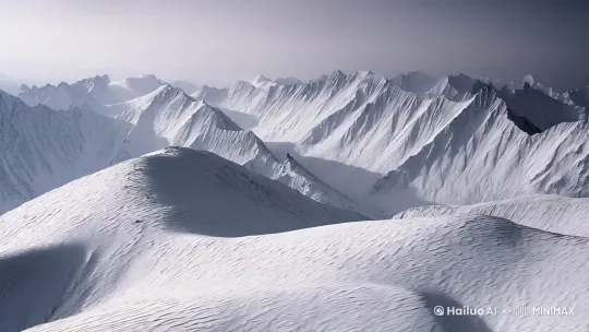 崇山峻岭。风险雪 by Hailuo AI Video Generator