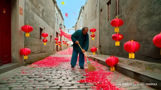 新年结束后的萧条 by Hailuo AI Video Generator