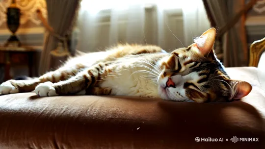 猫咪在睡觉 by Hailuo AI Video Generator