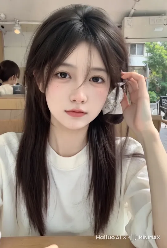 微风吹过女人的头发，女人自然的眨眼微笑，动作自然，超真是动态捕捉 by Hailuo AI Video Generator