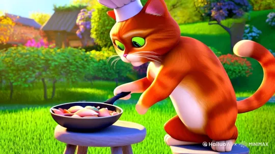 ## 三十秒短视频脚本：猫在农村小院做饭 喂给小猫吃

**场景：** 阳光明媚的农村小院，一只橘猫戴着迷你厨师帽，站在小板凳上，用爪爪翻炒着锅里的小鱼干。

**画面：**

* **镜头1:**  (特写) 橘猫认真翻炒小鱼干，尾巴随着动作轻轻摇摆。
* **镜头2:**  (全景)  小院里，几只小猫蹲坐在一旁，眼巴巴地望着锅里的美食，流着口水。
* **镜头3:**  (中景)  橘猫盛出一碗香喷喷的小鱼干，小心翼翼地端到小猫们面前。
* **镜头4:**  (特写)  小猫们狼吞虎咽地吃着，橘猫露出慈爱的笑容。
* **镜头5:**  (全景)  夕阳西下，橘猫和小猫们依偎在一起，幸福地晒着太阳。

**音效：**

* 轻快的背景音乐
* 锅铲翻炒的声音
* 小猫们咀嚼的声音

**字幕：**

* (镜头1)  “今天也是认真做饭的一天！”
* (镜头3)  “开饭啦！”
* (镜头5)  “幸福，就是和你一起吃饭！ by Hailuo AI Video Generator