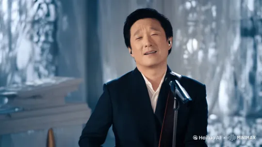 刘德华冰雨歌曲[右移,左摇,跟随] by Hailuo AI Video Generator