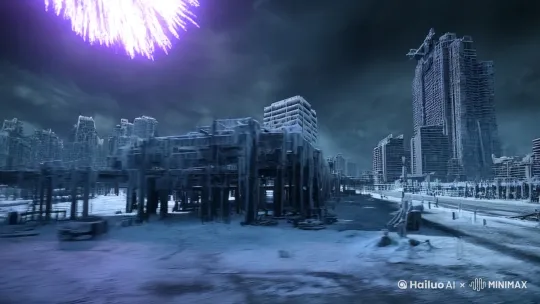 2050年12月超新星爆炸引发的全球寒武风暴，人类社会进入极寒末世。当前时间线为末世前一个月。天海市将经历零下70度的极端低温，现代城市设施全面瘫痪，人性之恶在资源匮乏中彻底释放。 by Hailuo AI Video Generator